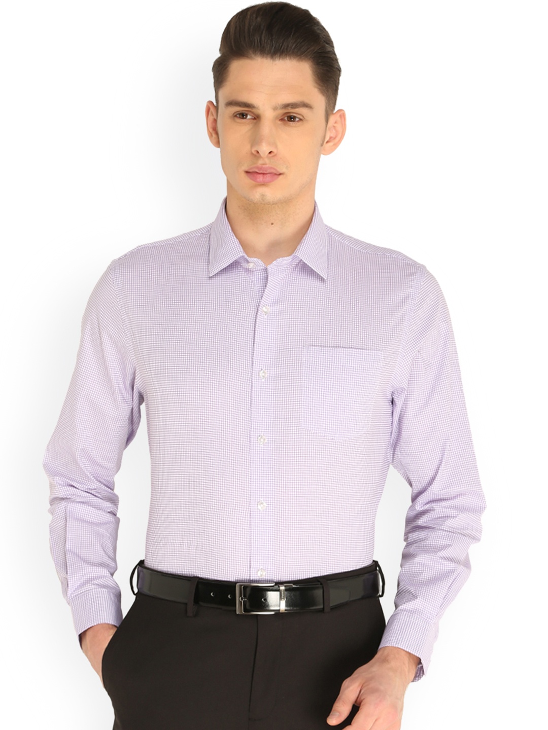 

Arrow Men Purple Regular Fit Checked Casual Shirt