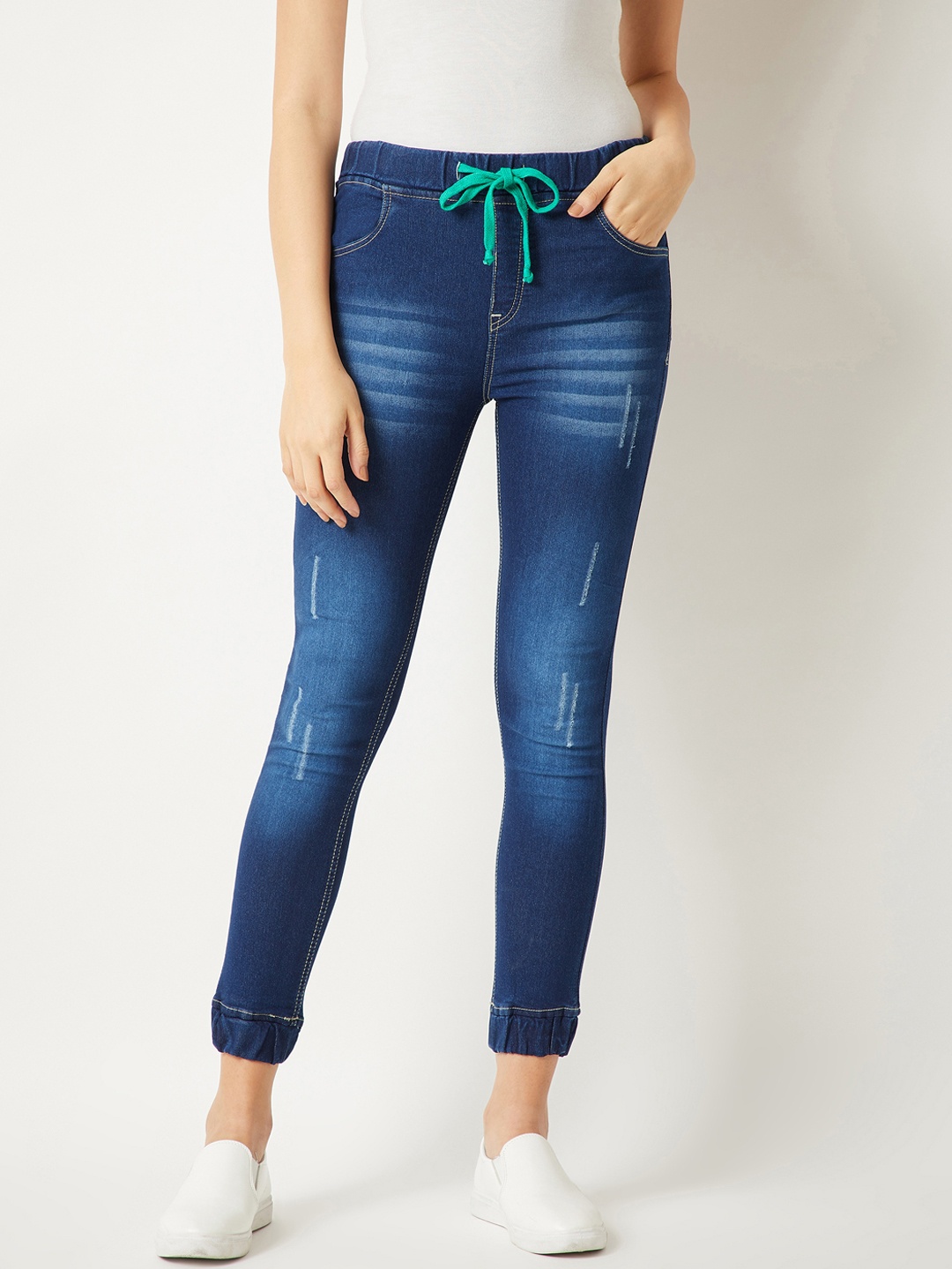 

Miss Chase Women Navy Blue Regular Fit Faded Joggers
