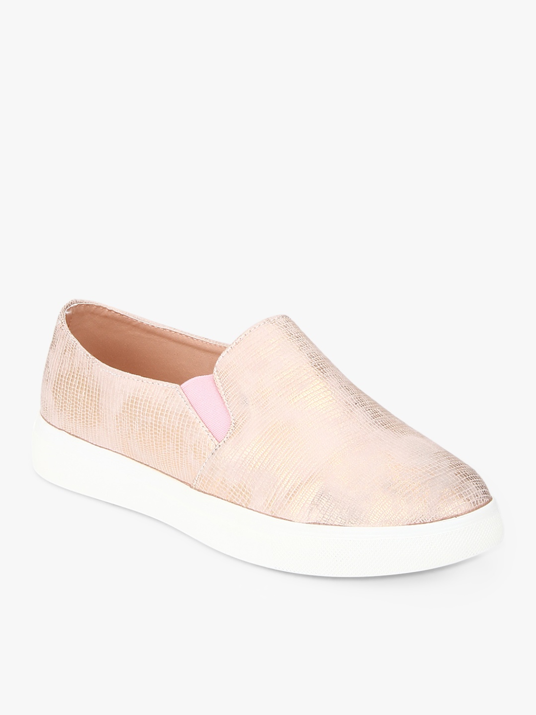 

Jove Women Gold-Toned Slip-On Sneakers