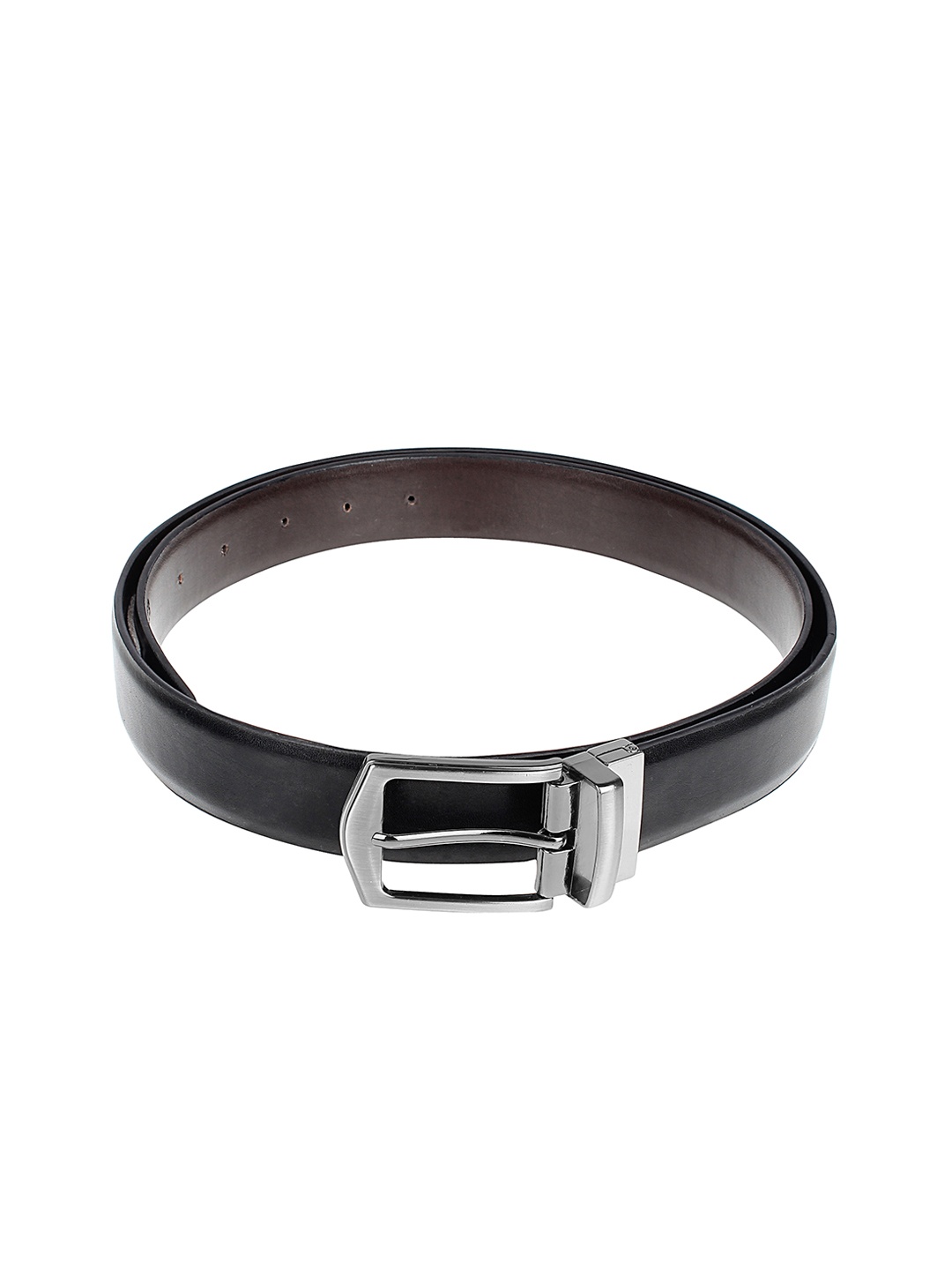 

amicraft Men Black & Brown Reversible Textured Belt