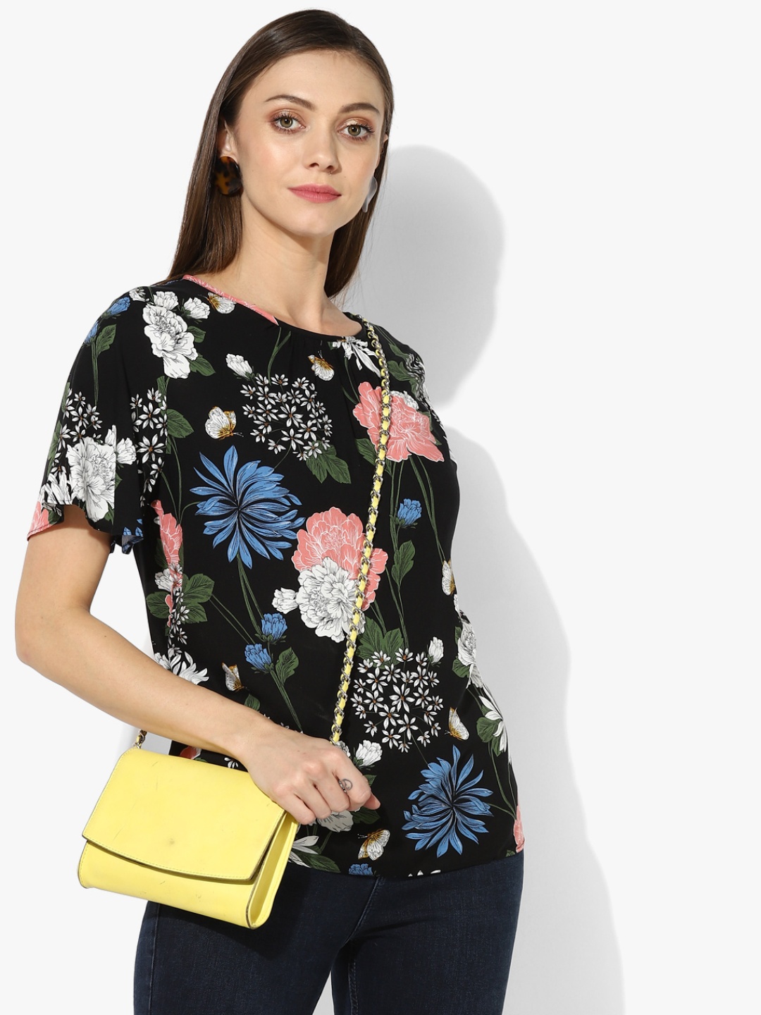 DOROTHY PERKINS Women Black Printed Top