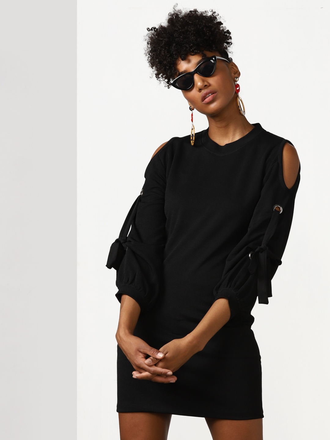 

Black Solid Bodycon Dress