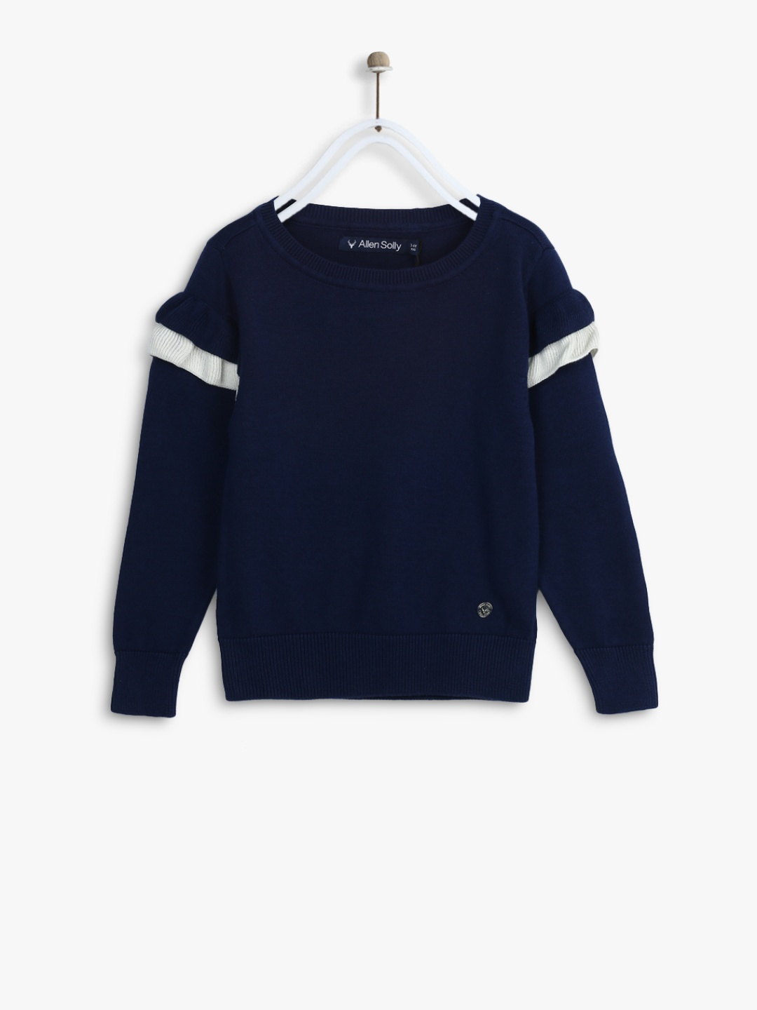 

Allen Solly Junior Girls Navy Blue Solid Pullover