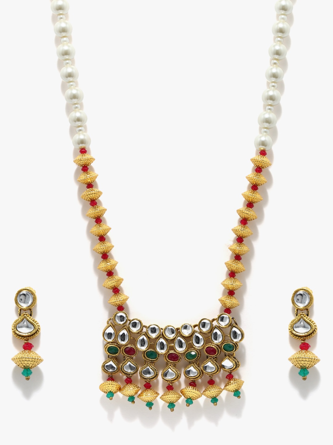 

Golden Plated Necklace Set, Gold