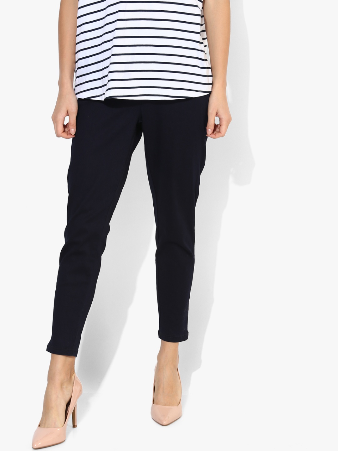 Navy Blue Solid Jeggings