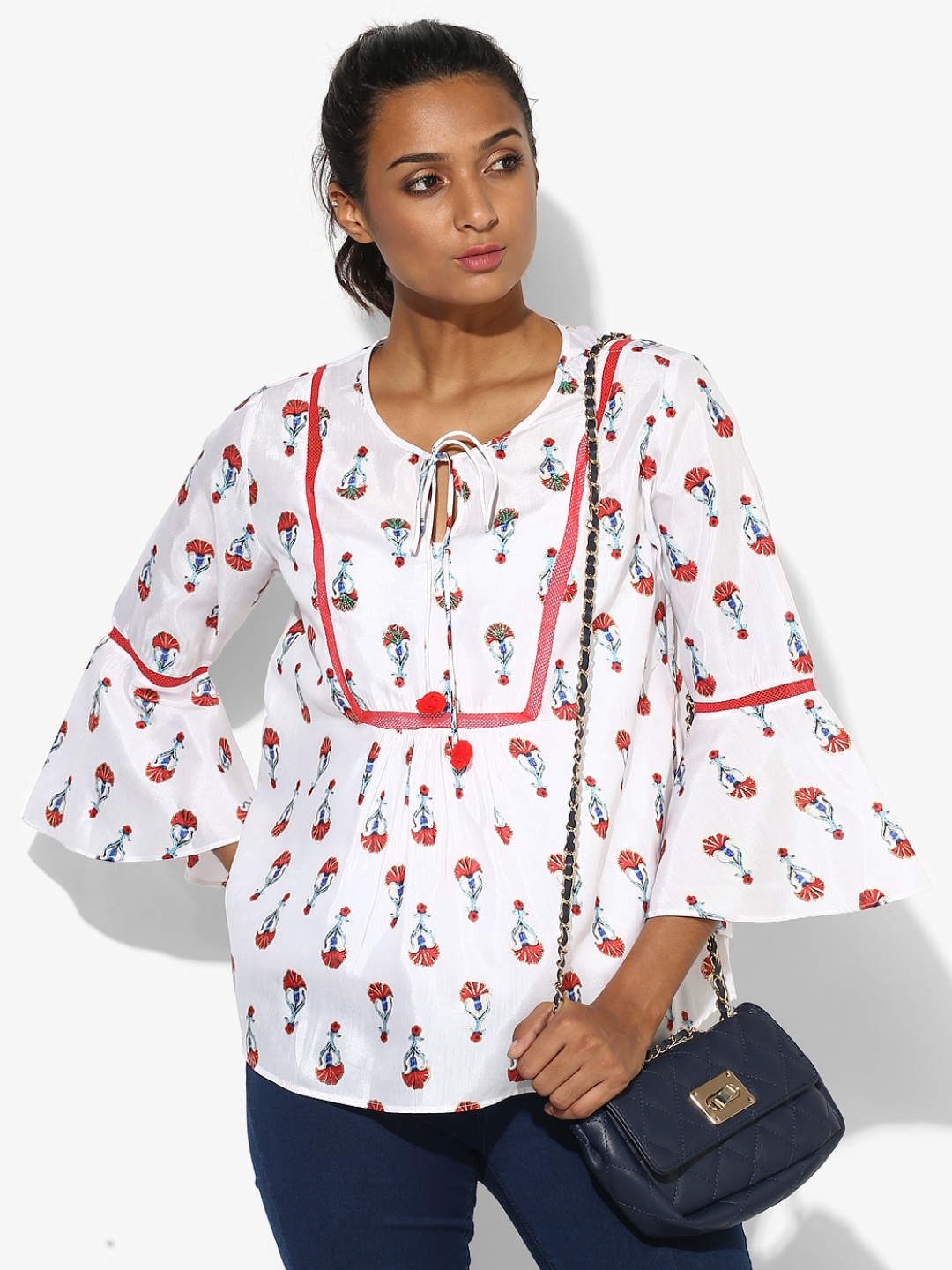 

Off White Printed Blouse