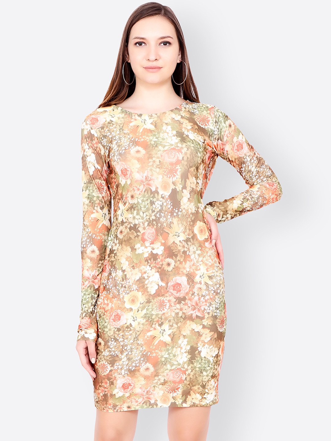

SCORPIUS Women Multicoloured Printed Sheath Dress, Multi