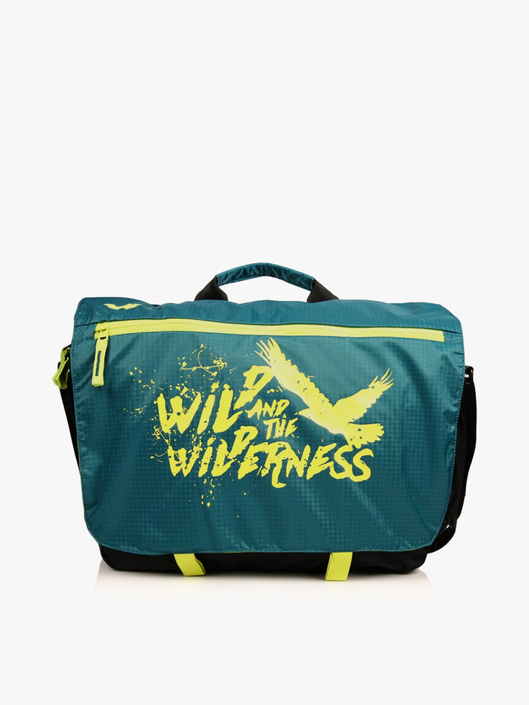 Teal Printed Messenger Bag