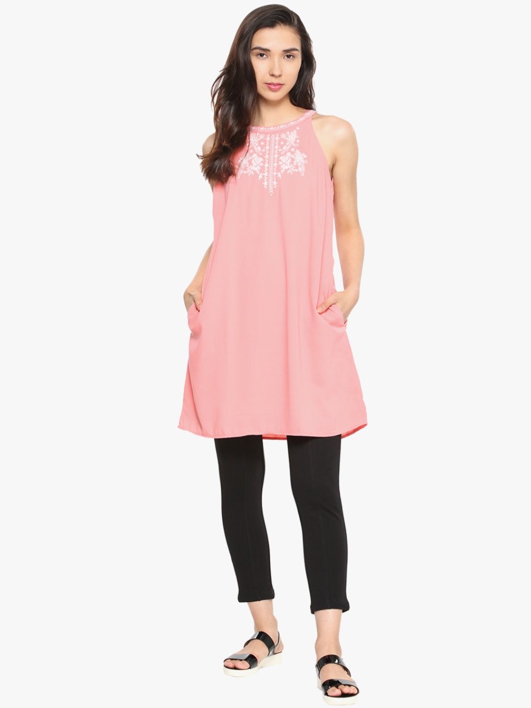 

Pink Embroidered Tunic