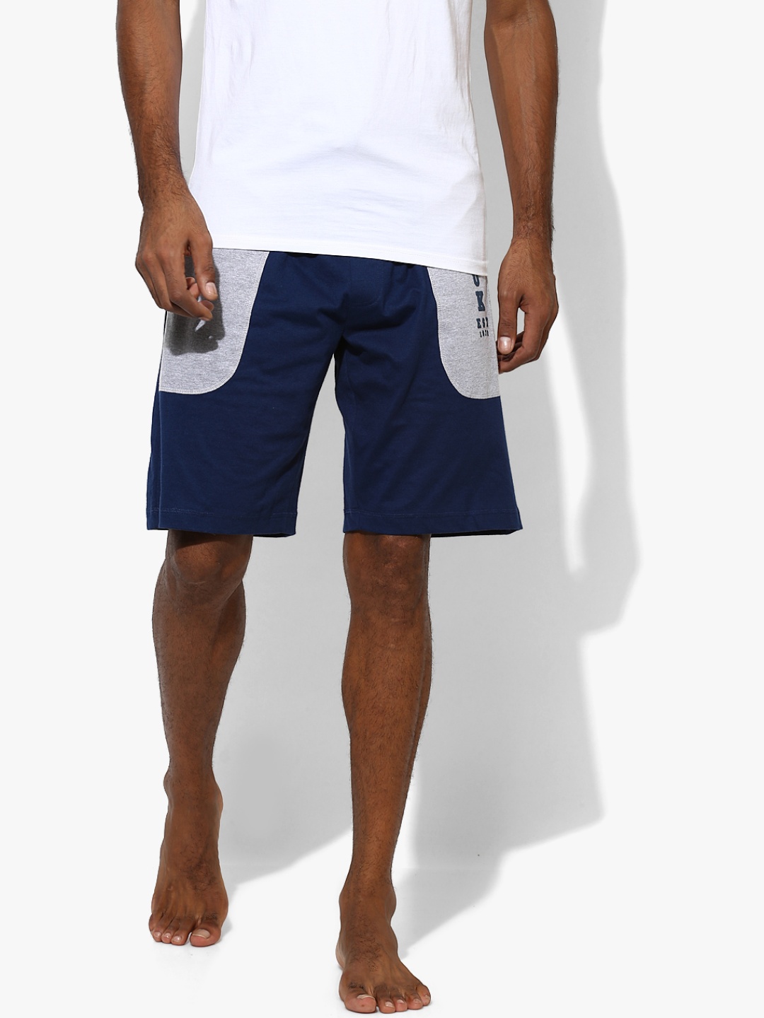 

FCUK Men Navy Blue Solid Lounge Shorts FKS01