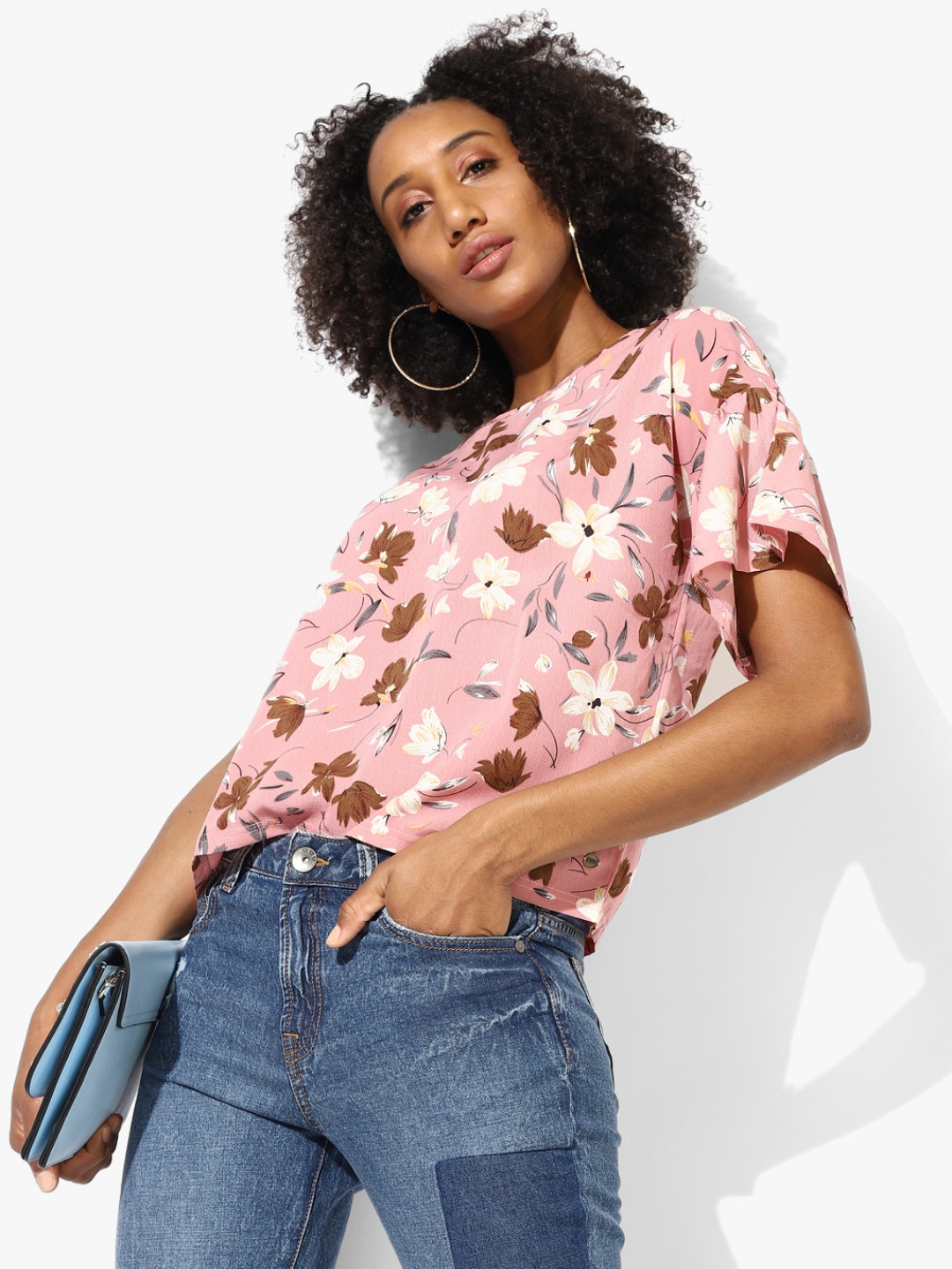 U.S. Polo Assn. Women Pink Floral Print Blouse