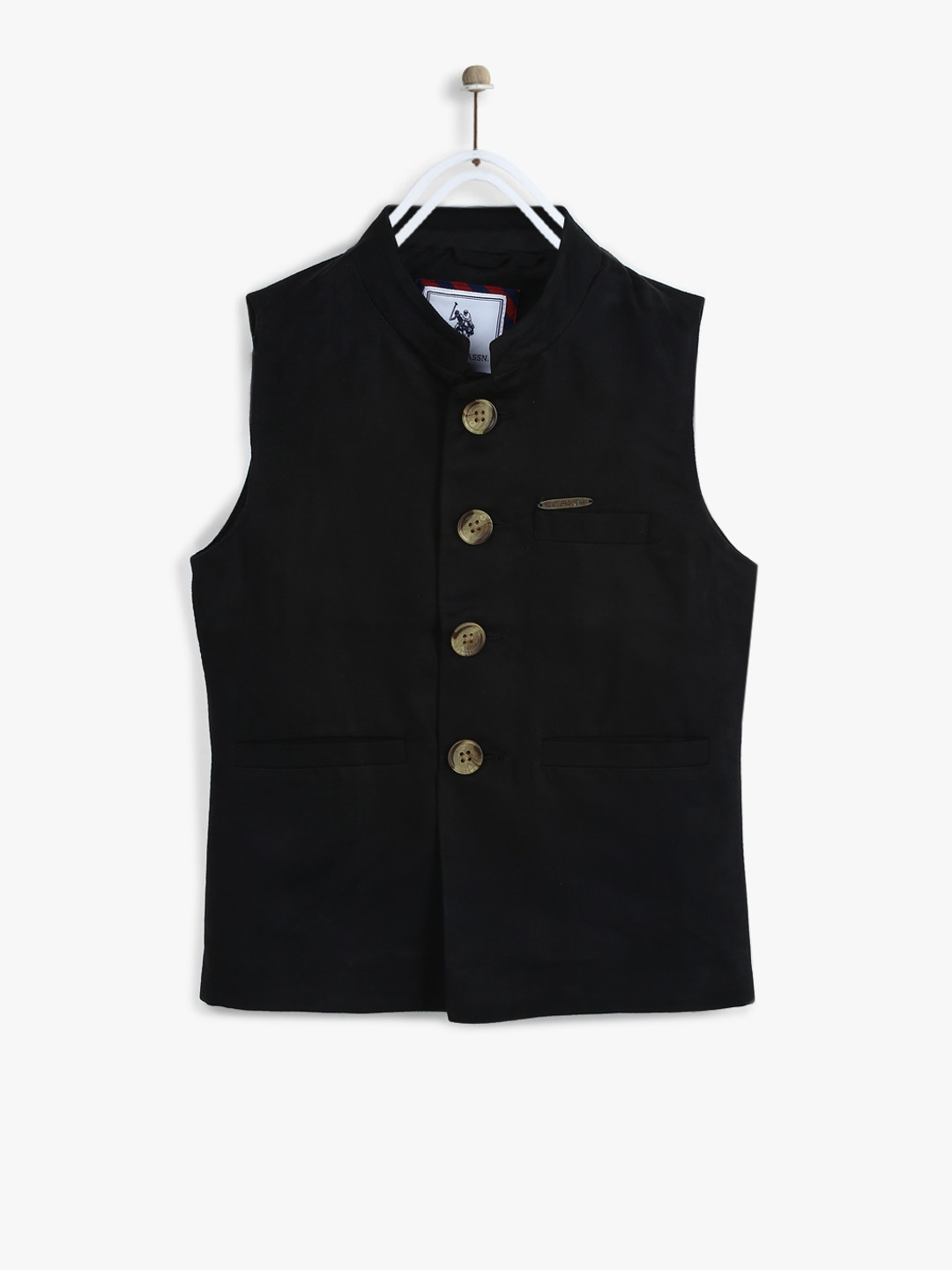 

Black Pure Cotton Waistcoat