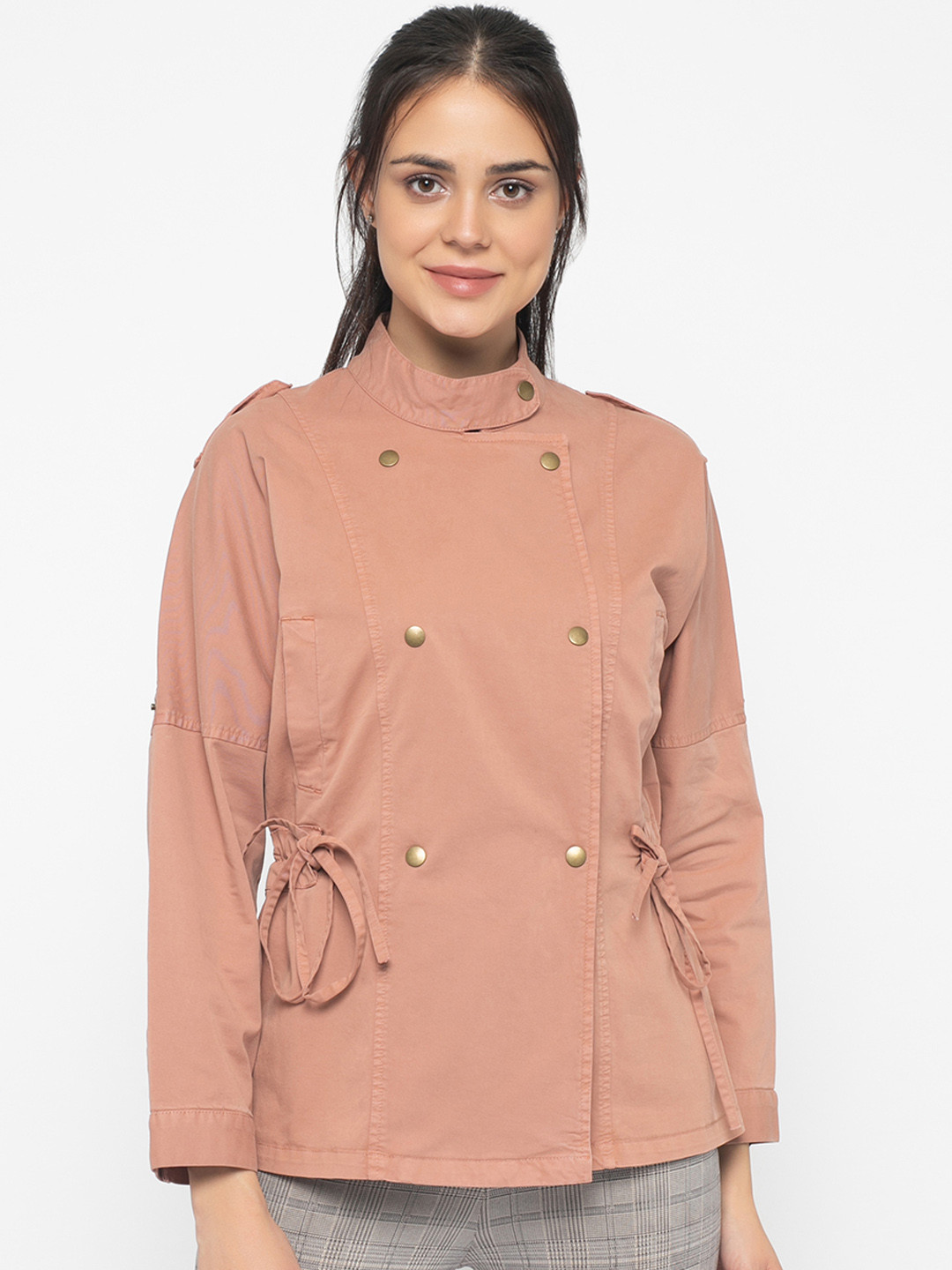 

Gipsy Women Pink Solid Padded Jacket