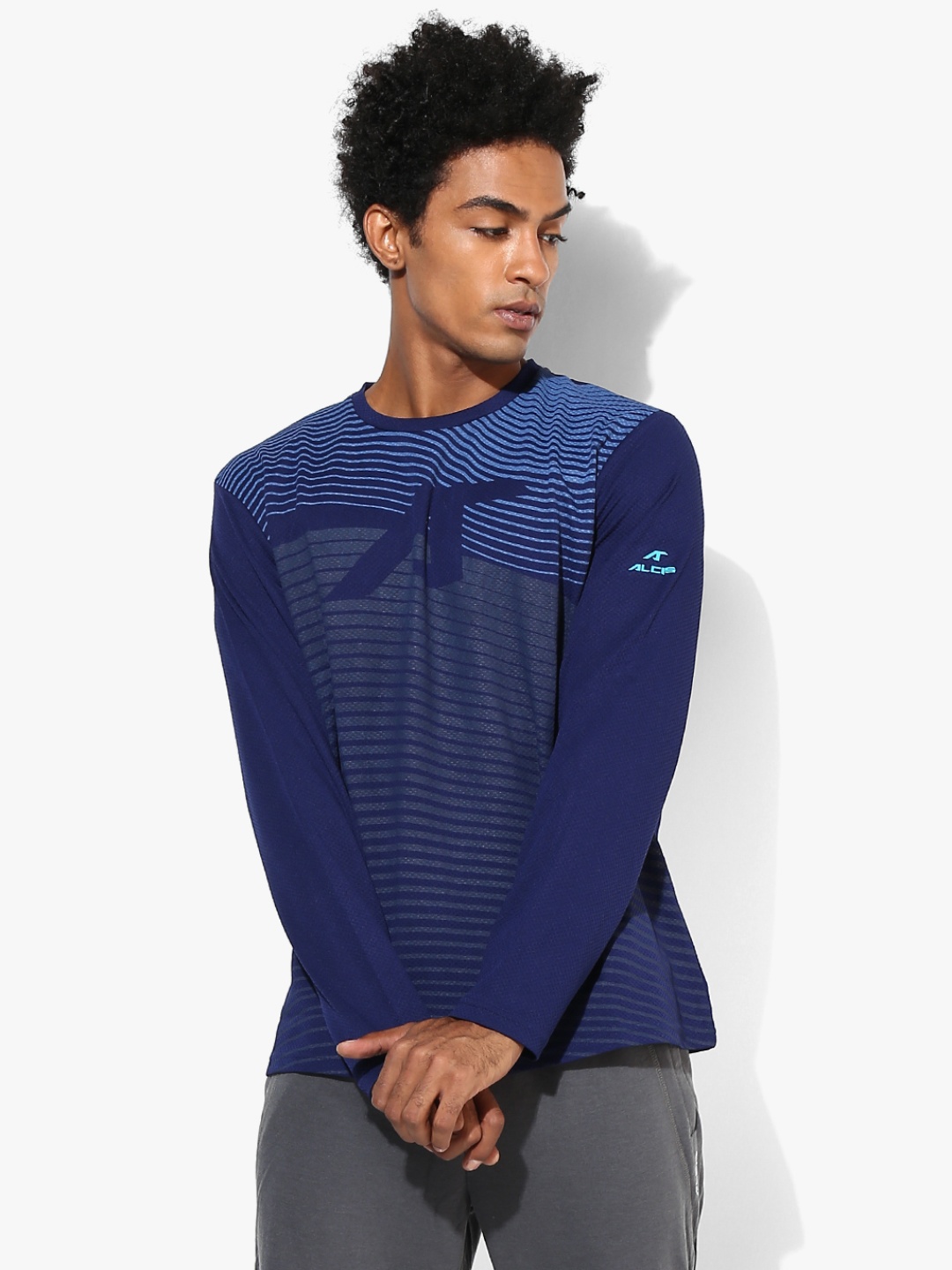 

Navy Blue Striped Sweatshirt
