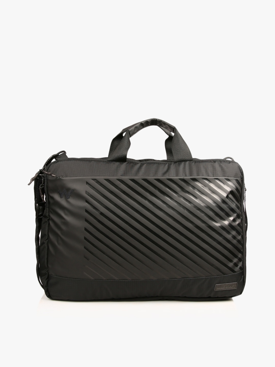 

Black Striped Messenger Bag