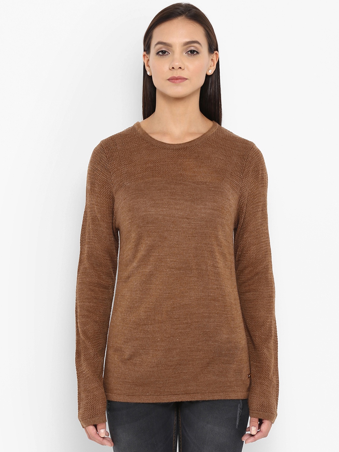 

Park Avenue Women Brown Solid Pullover