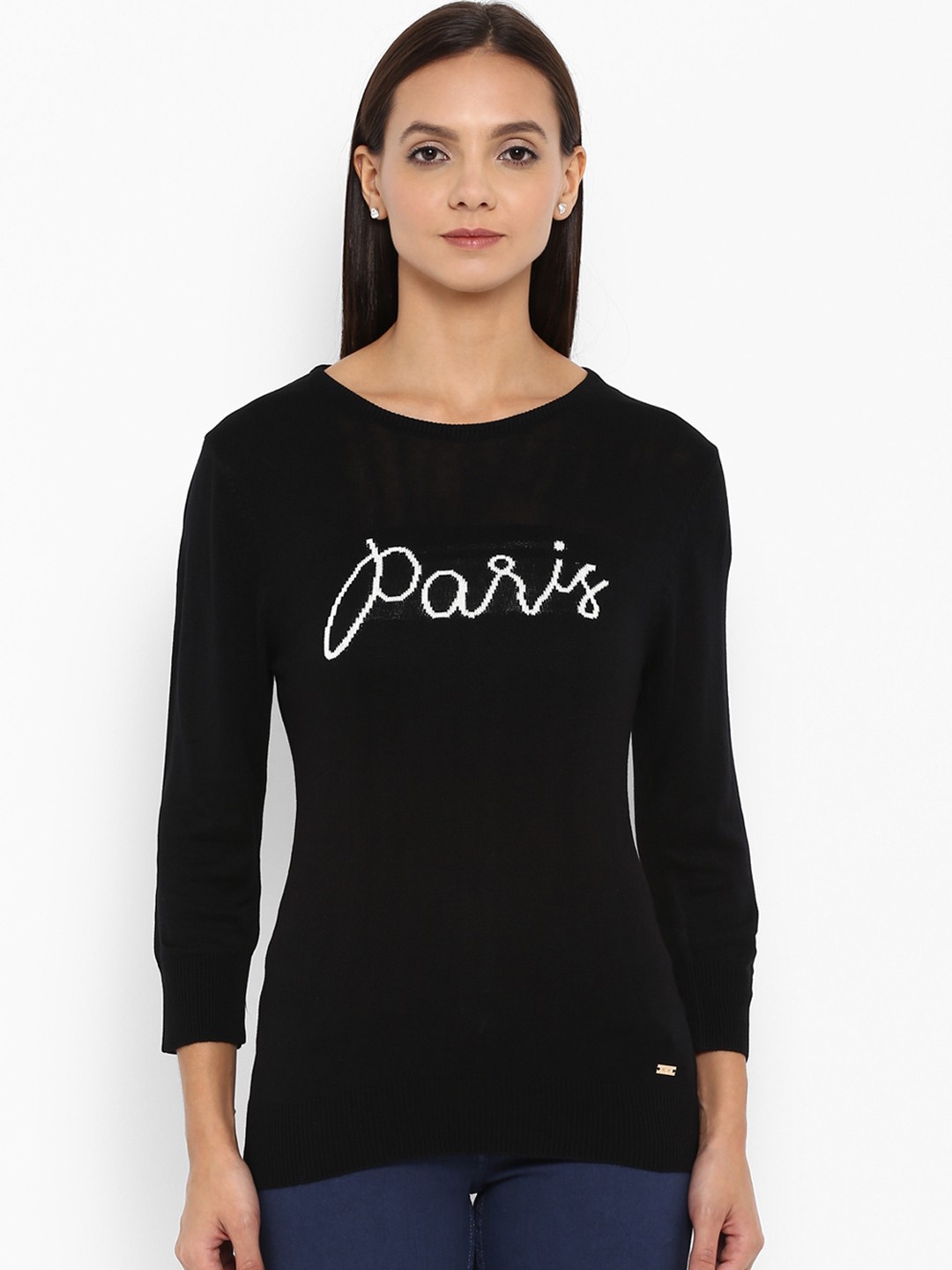 

Park Avenue Women Black Printed Pullover