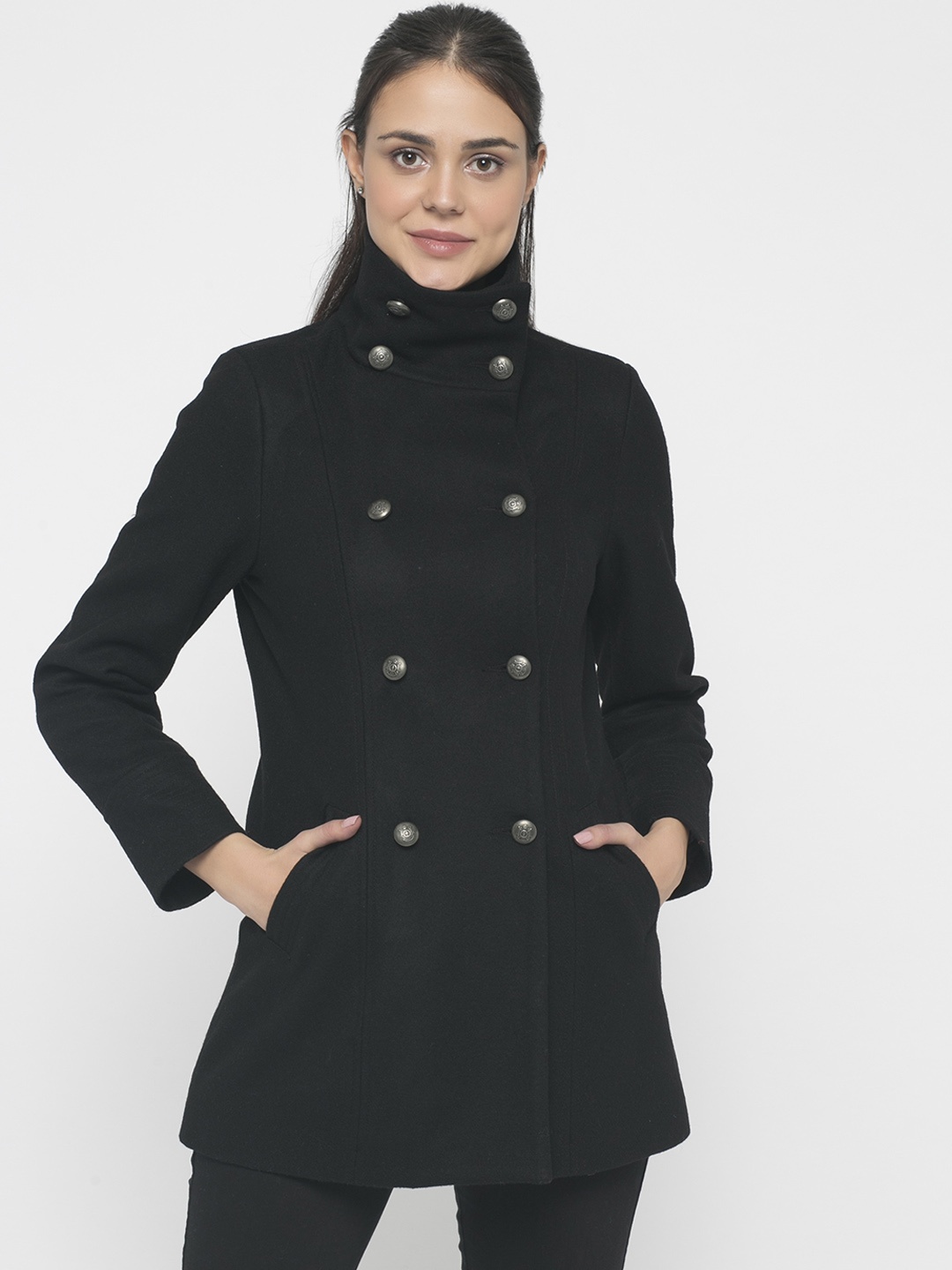 

Gipsy Women Longline Overcoat, Black