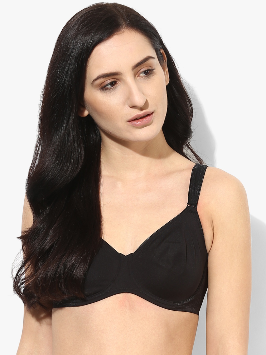 

Black Solid Bra