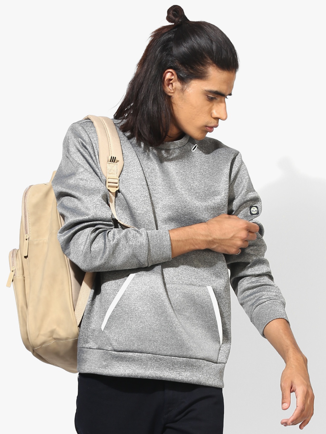 

Grey Textured Sweatshirt