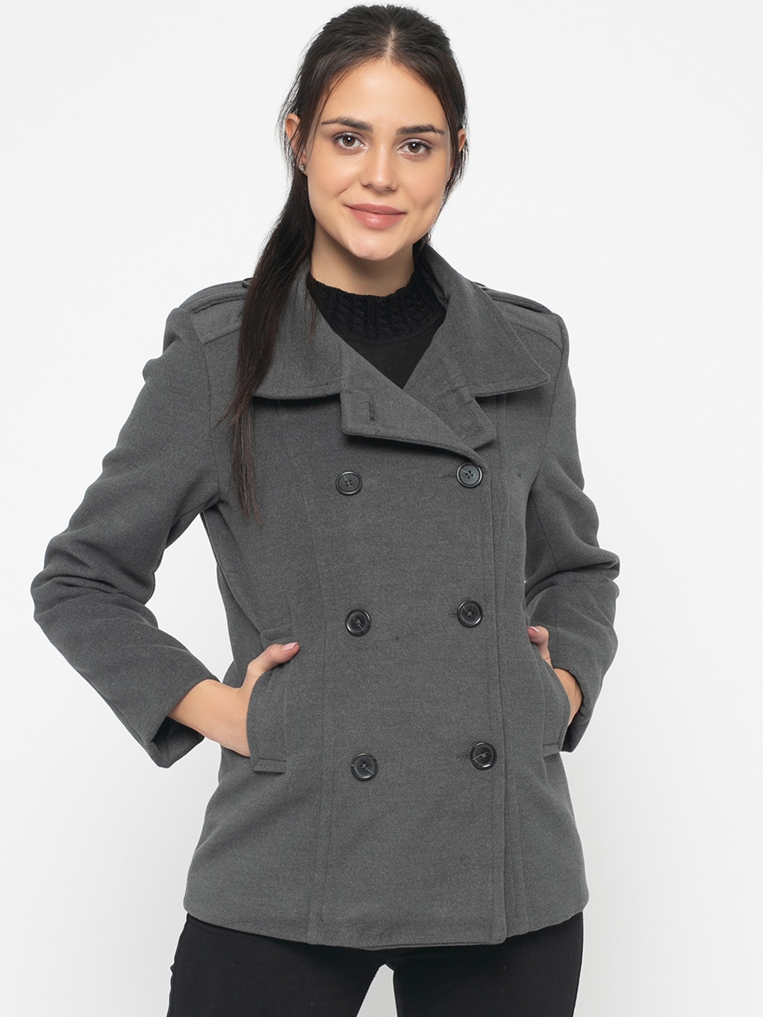 

Gipsy Women Grey Solid Padded Jacket