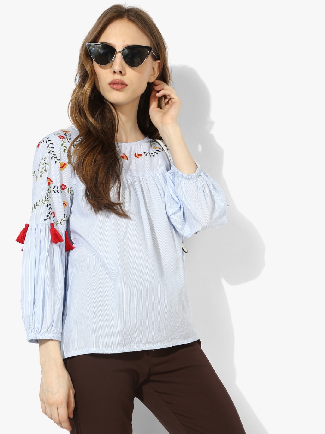 

Blue Striped Pure Cotton Top