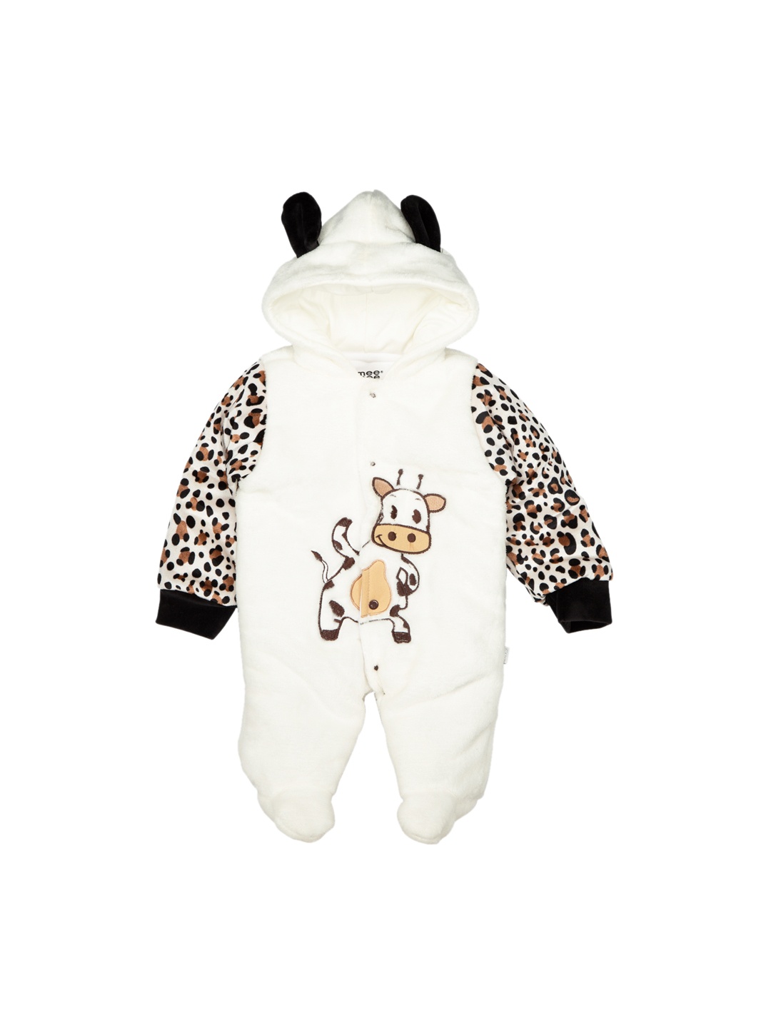 

MeeMee Unisex White Solid Sleepsuit