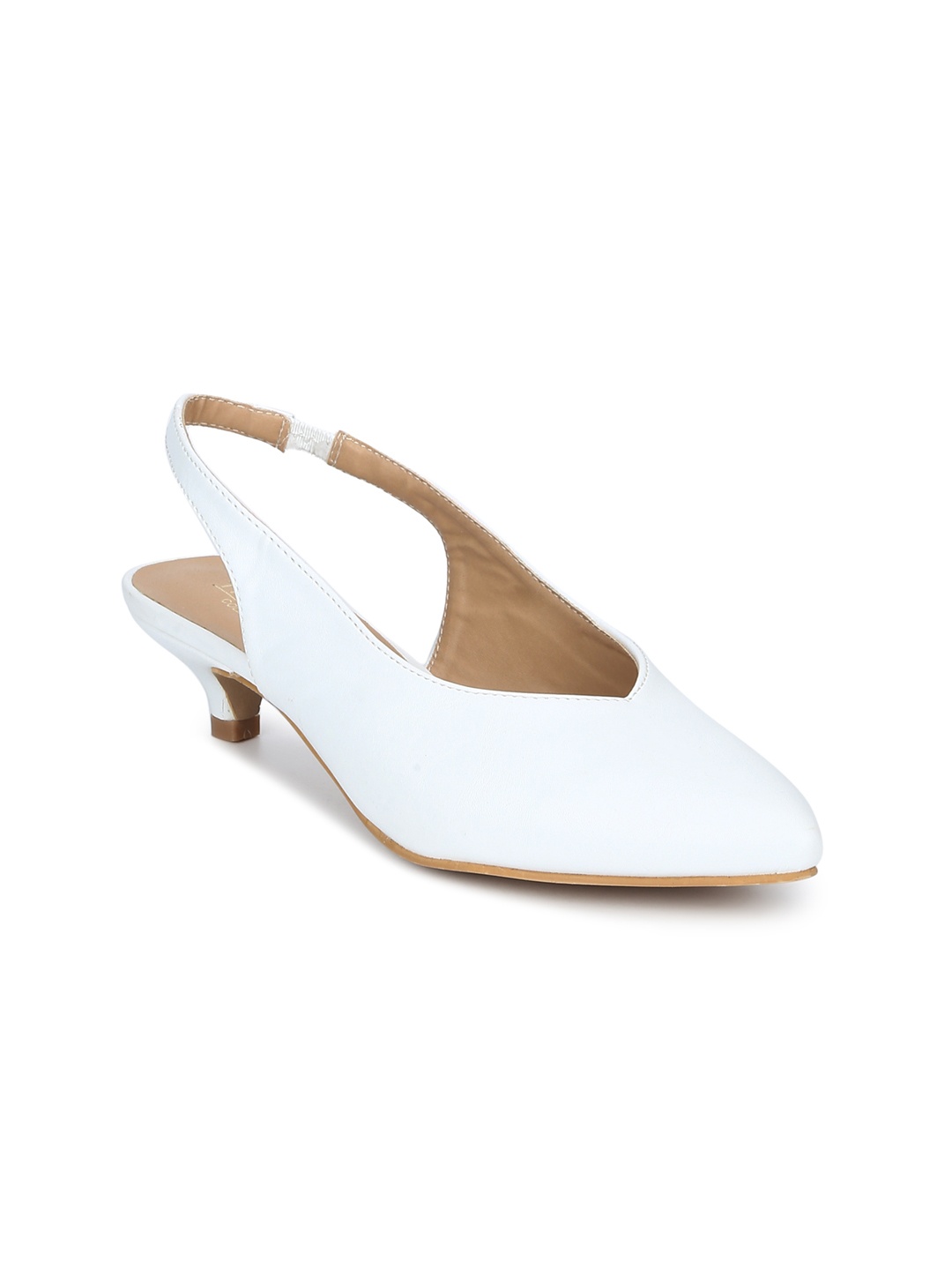 

Truffle Collection Women White Solid Heels