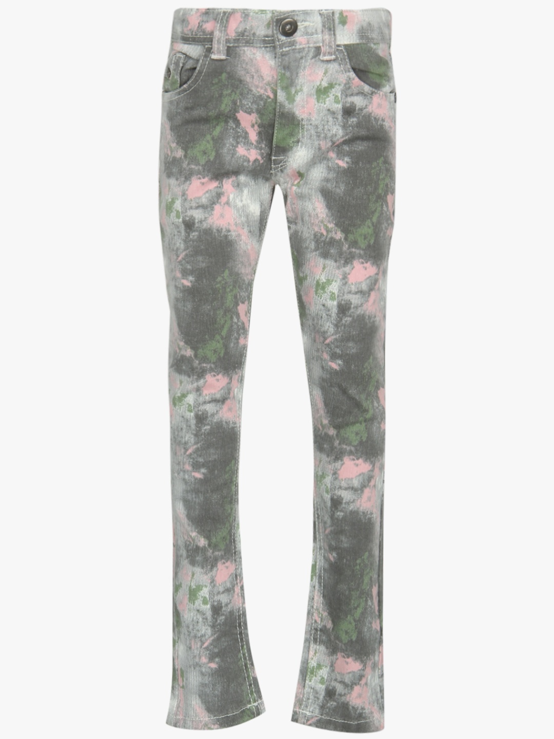 

Nauti Nati Girls Grey & Pink Printed Regular Fit Trouser