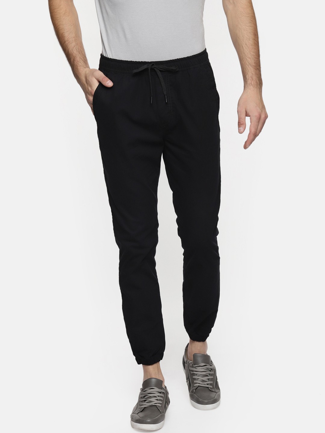 

Urban Ranger by pantaloons Men Black Regular Fit Solid Joggers