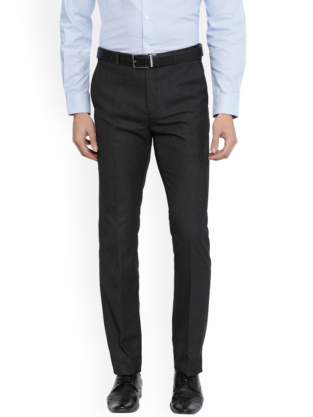 

Arrow New York Men Grey Tapered Fit Solid Formal Trousers