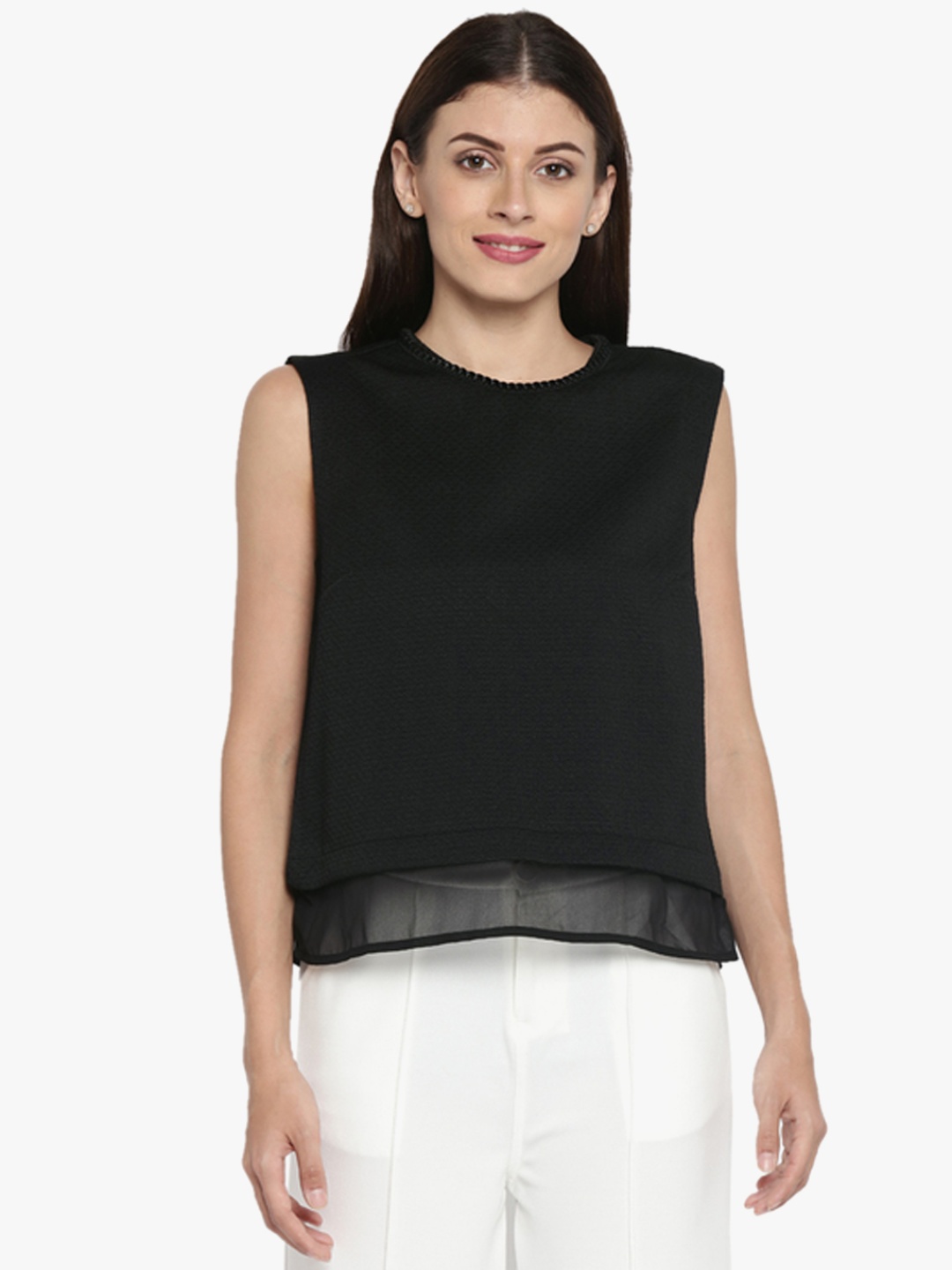

Black Solid Blouse