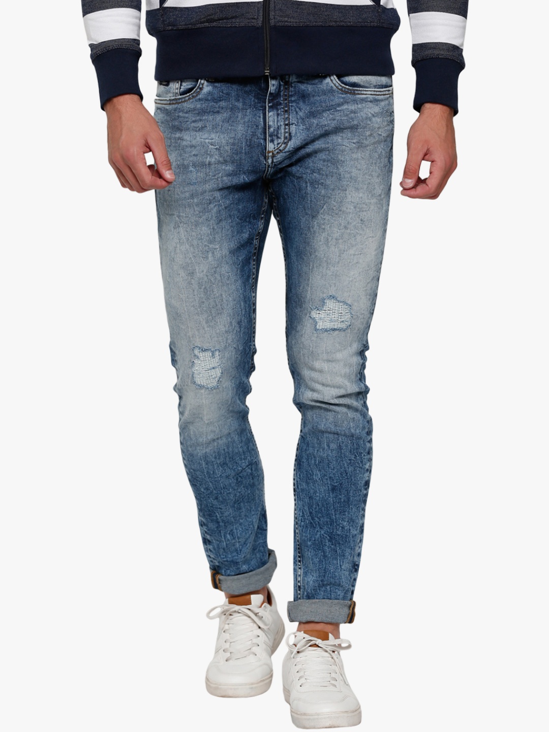 

Blue Washed Low Rise Slim Fit Jeans