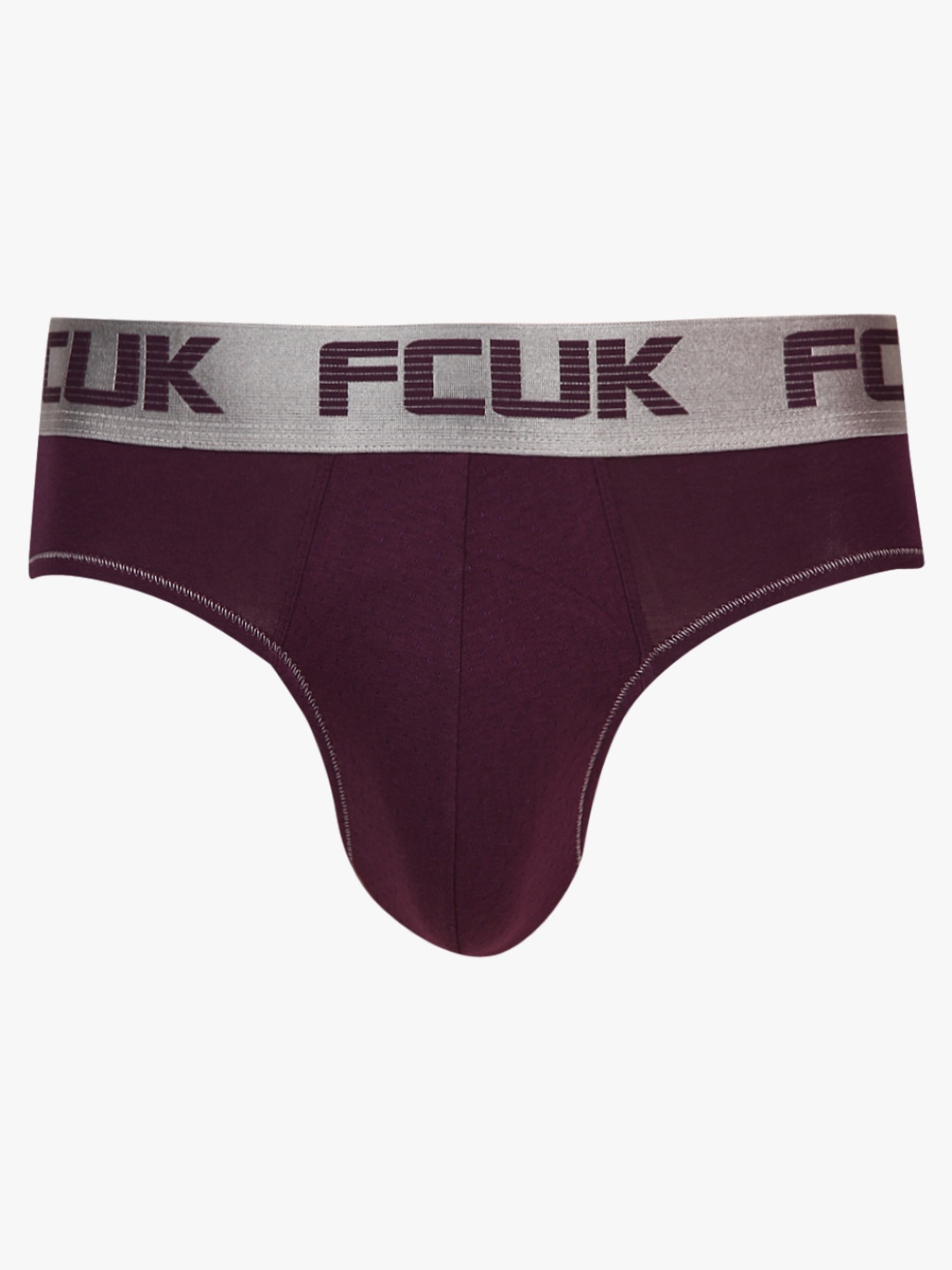 

FCUK Men Burgundy Solid Briefs CBR17, Brown