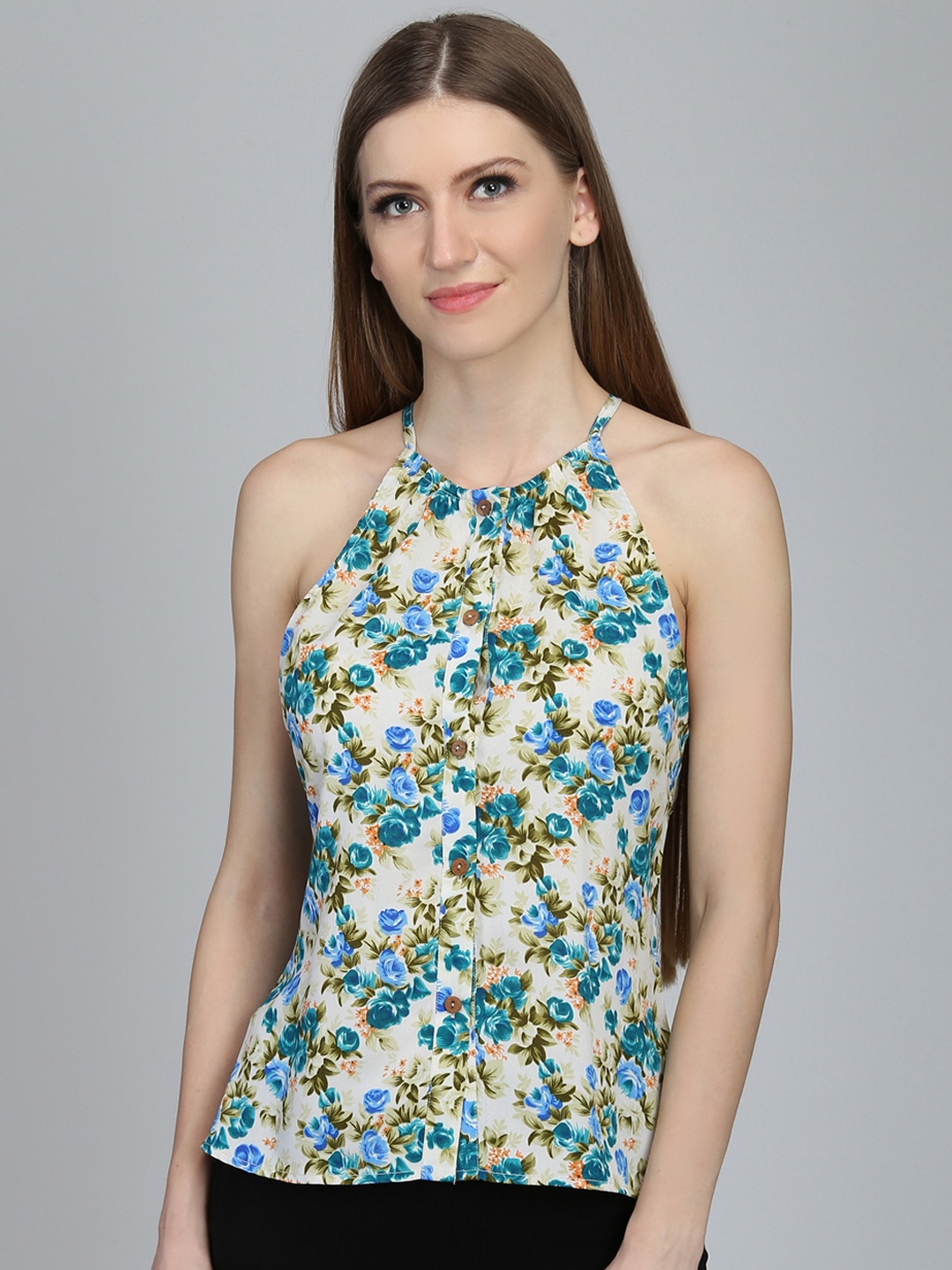 

DODO & MOA Women White Printed Top
