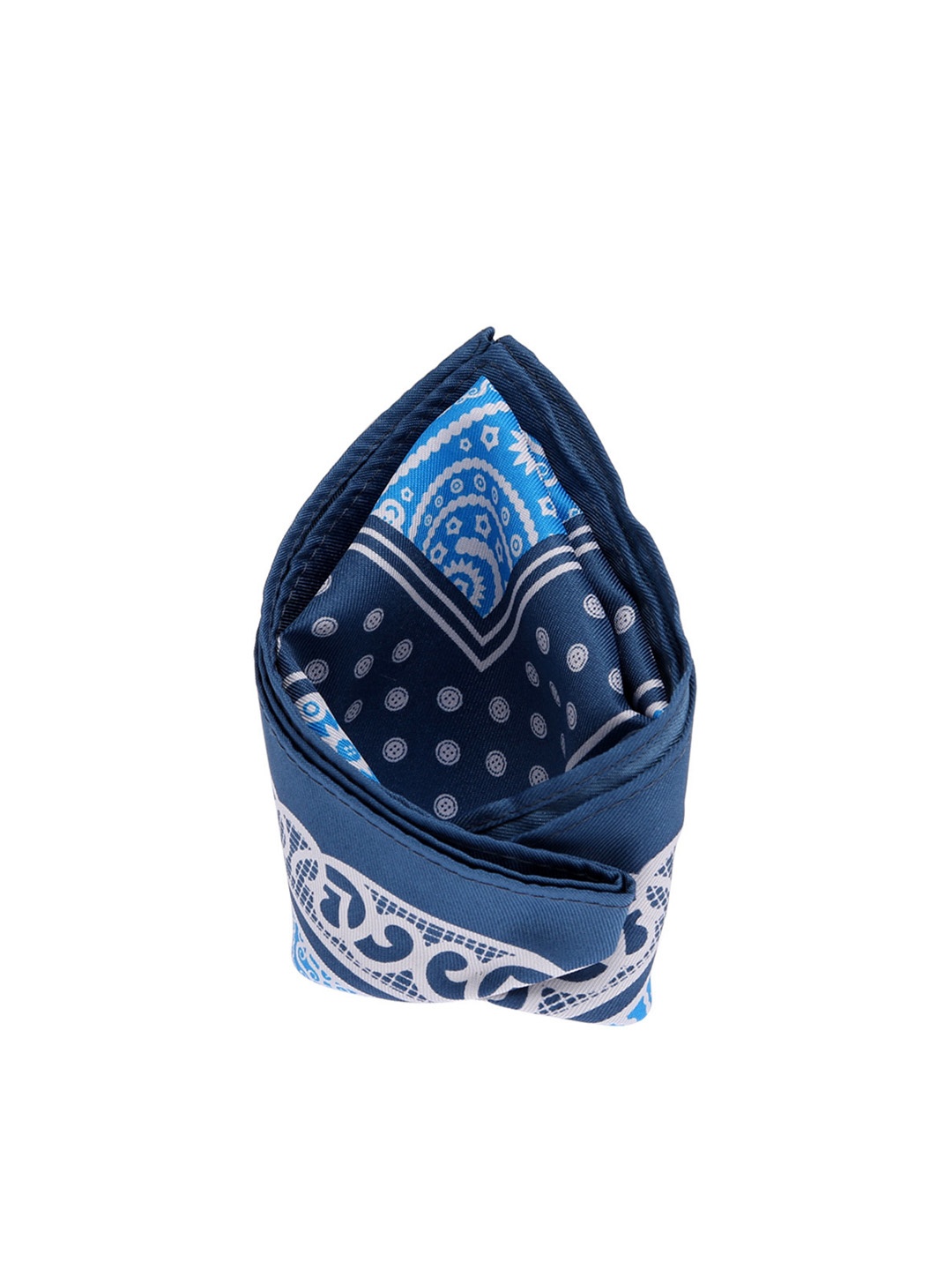 

Tossido Men Blue & White Printed Pocket Square