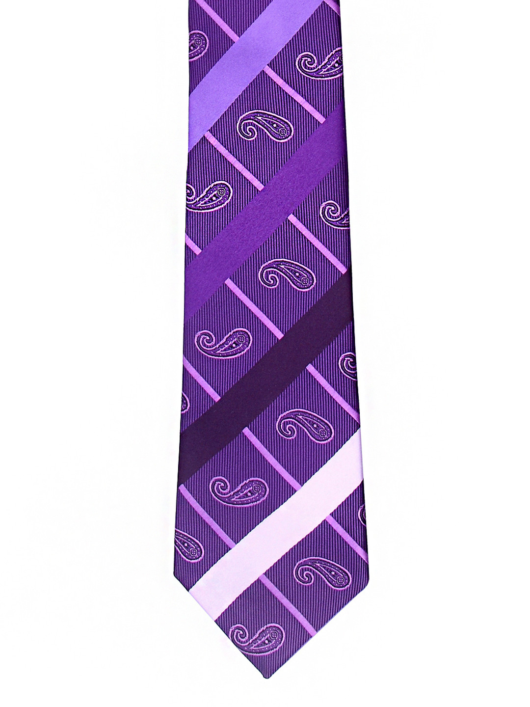 

Tossido Purple Woven Design Broad Tie