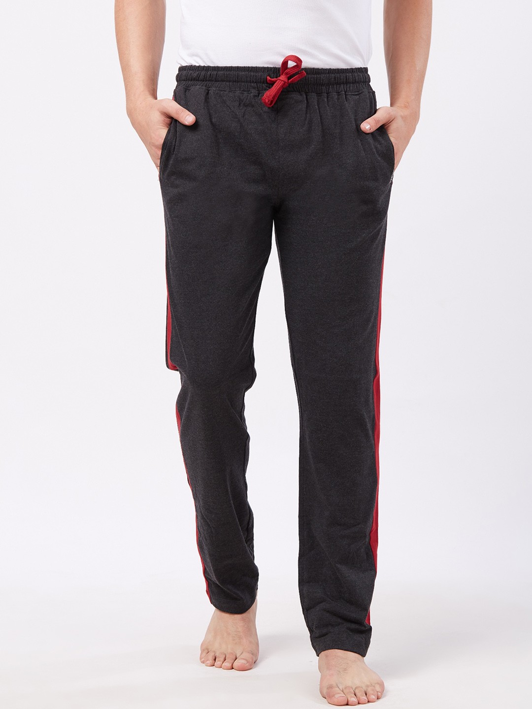 

Fruit of the Loom Men Charcoal Grey Solid Lounge Pants MKP02-A1S2