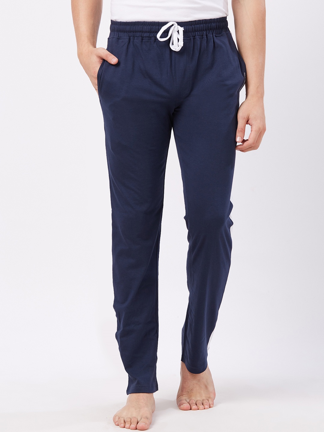 Fruit of the Loom Men Navy Blue Solid Lounge Pant