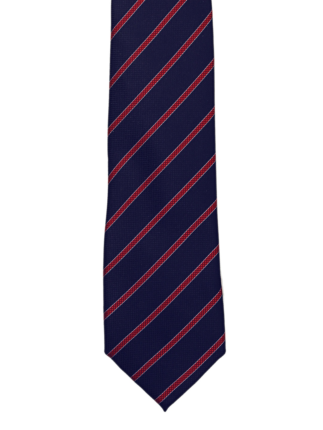 

Tossido Navy Blue Striped Broad Tie