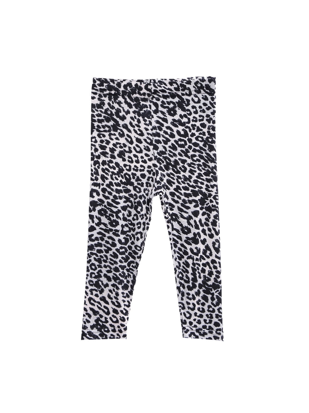 

Sera Girls White & Black Printed Ankle-Length Leggings