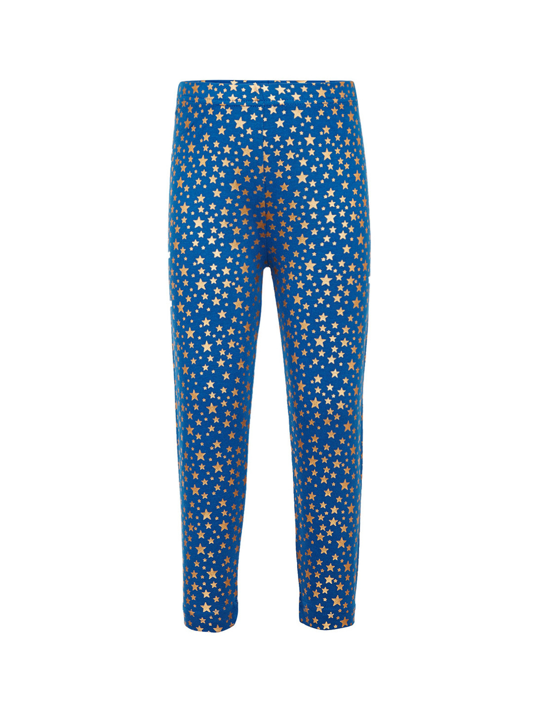 

Sera Girls Blue & Gold-Coloured Printed Ankle-Length Leggings
