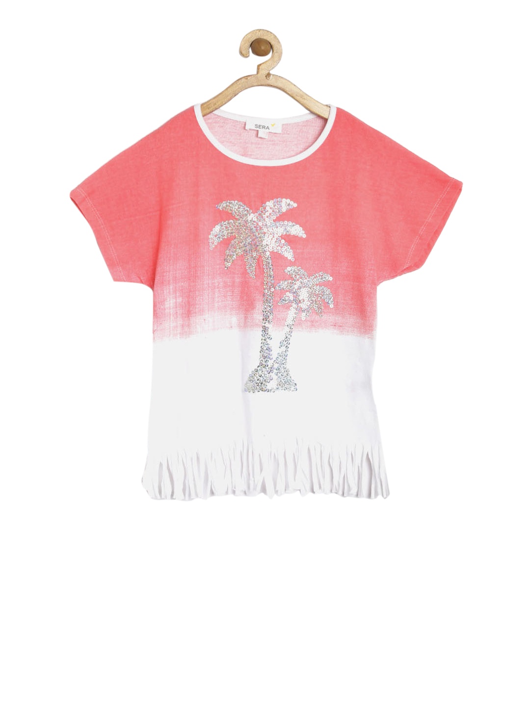 

Sera Girls White Colourblocked Top