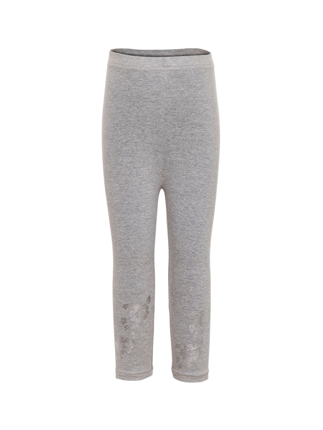 

Sera Girls Grey Solid Ankle-Length Leggings