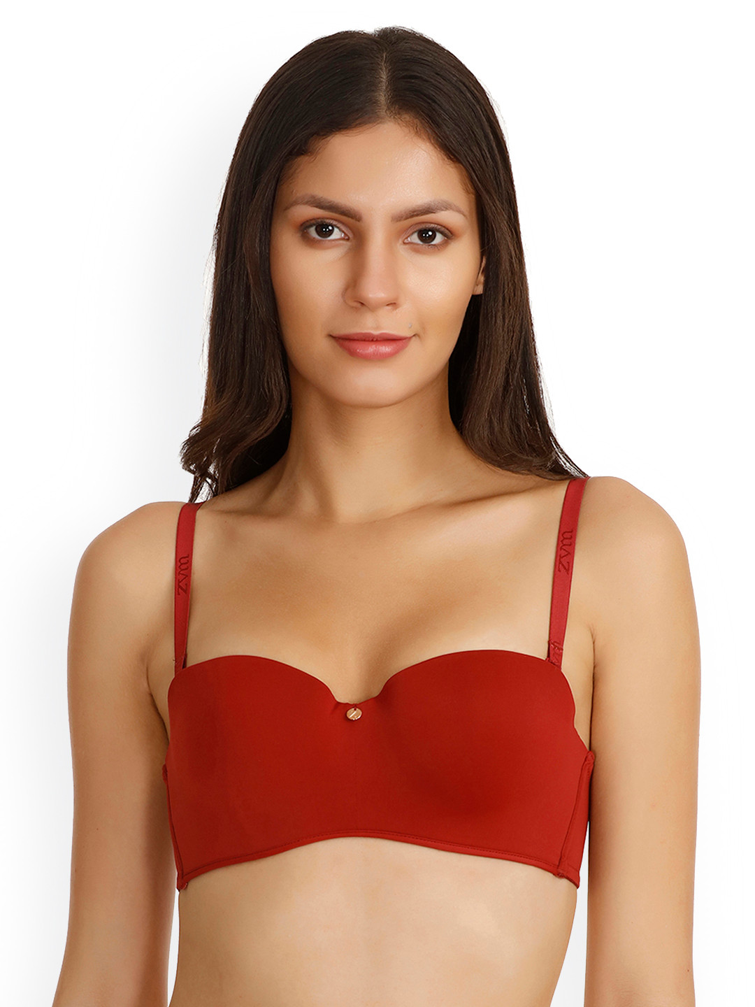 

Zivame Maroon Solid Underwired Heavily Padded Balconette Bra ZI1300FASH00