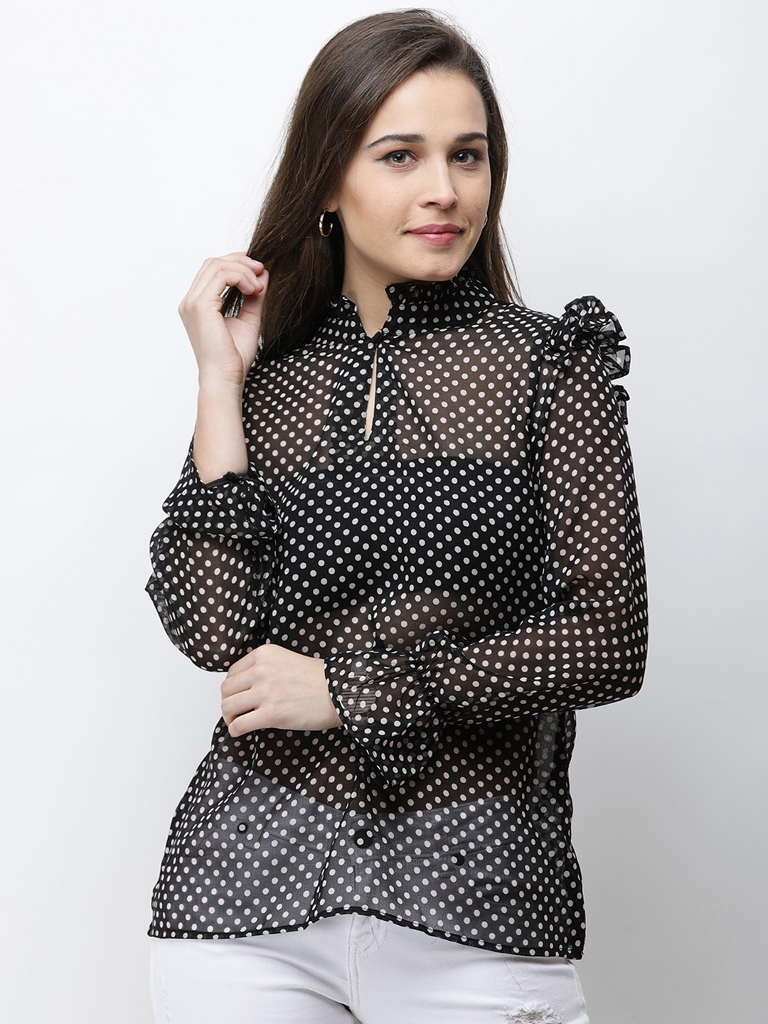 

Cation Women Black Printed Top