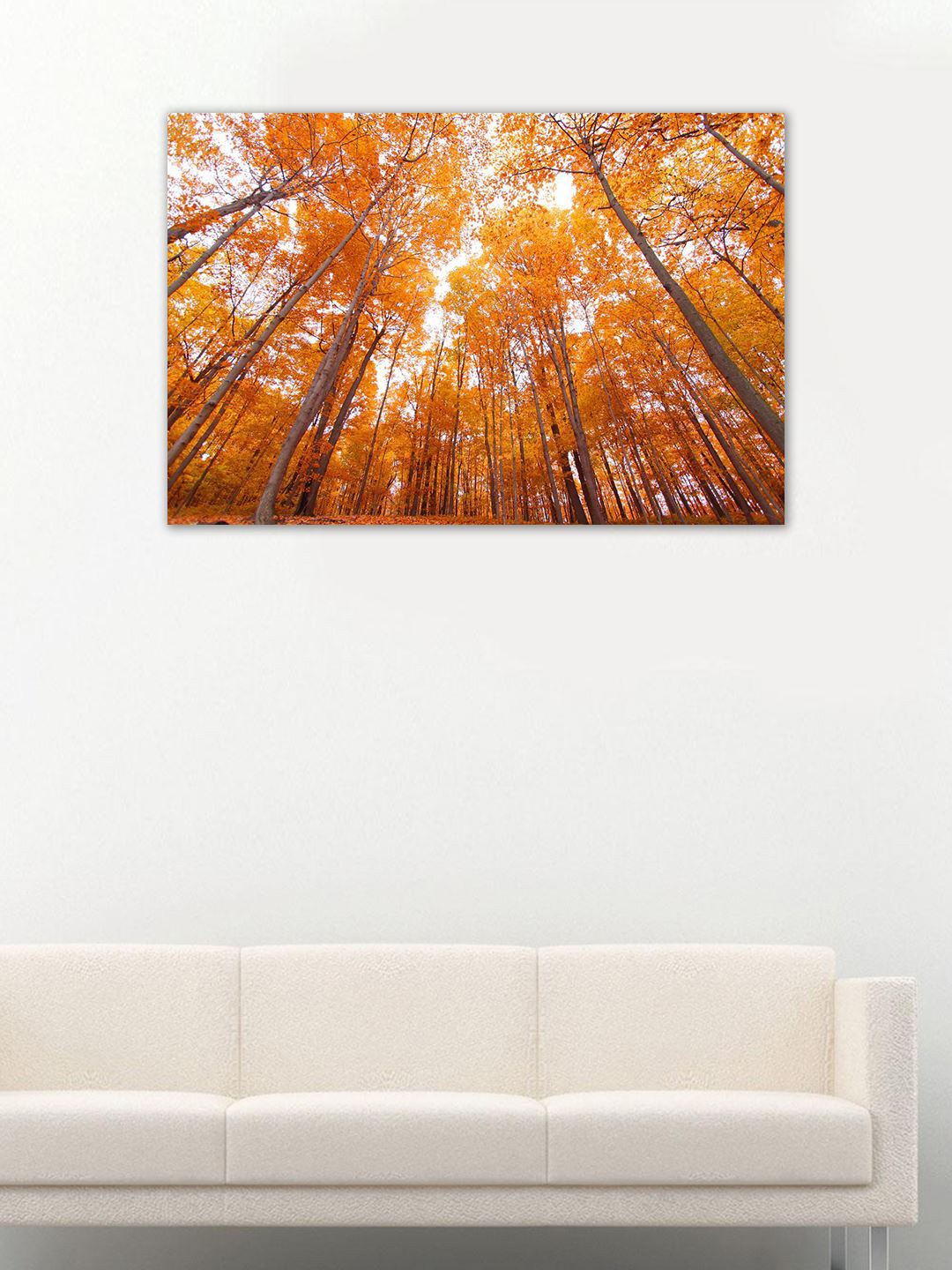 

999Store Orange & Yellow Autumn Tress Hand-Painted Wall Art