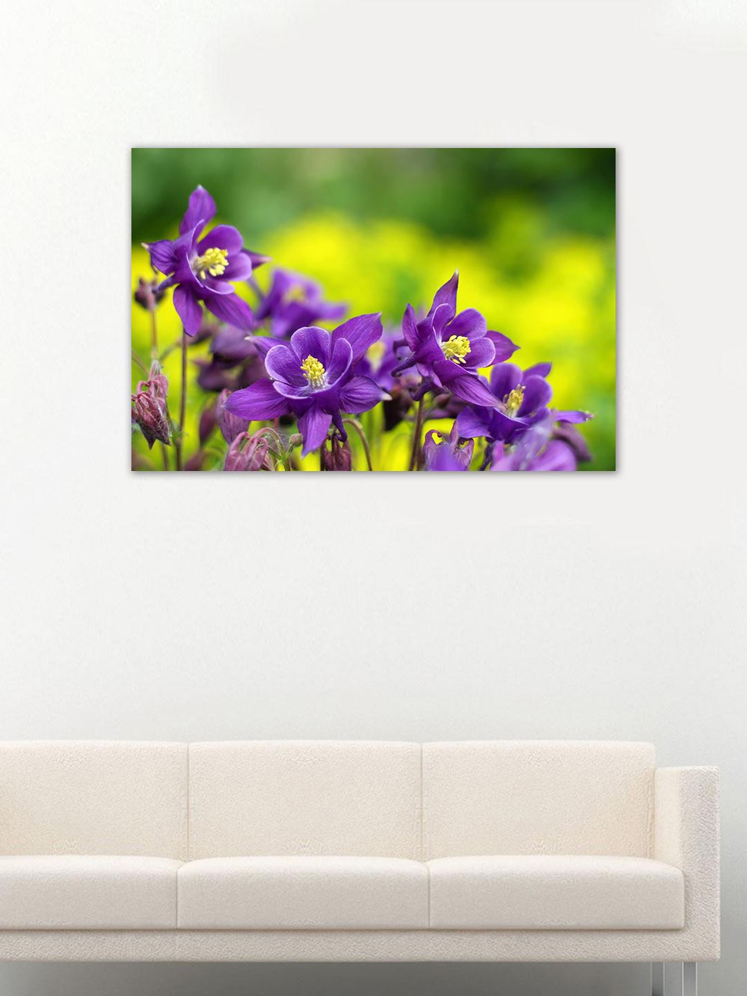 

999Store Violet & Green Flowers Wall Art