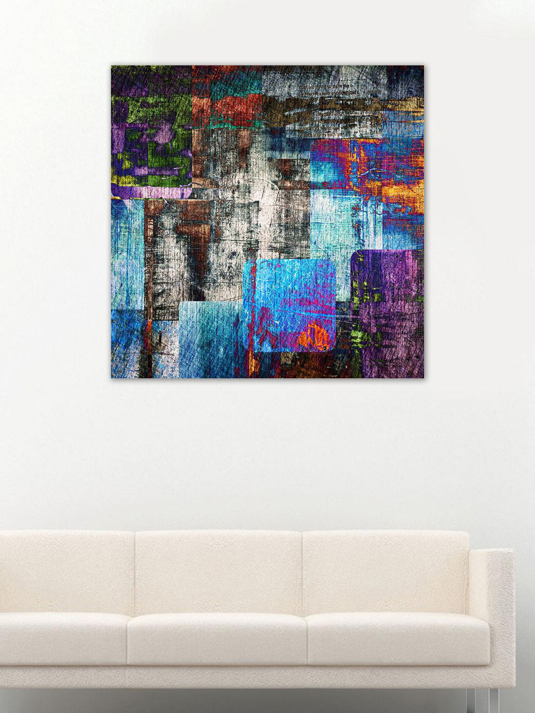 

999Store Multicoloured Abstract Hand-Painted Wall Art, Multi