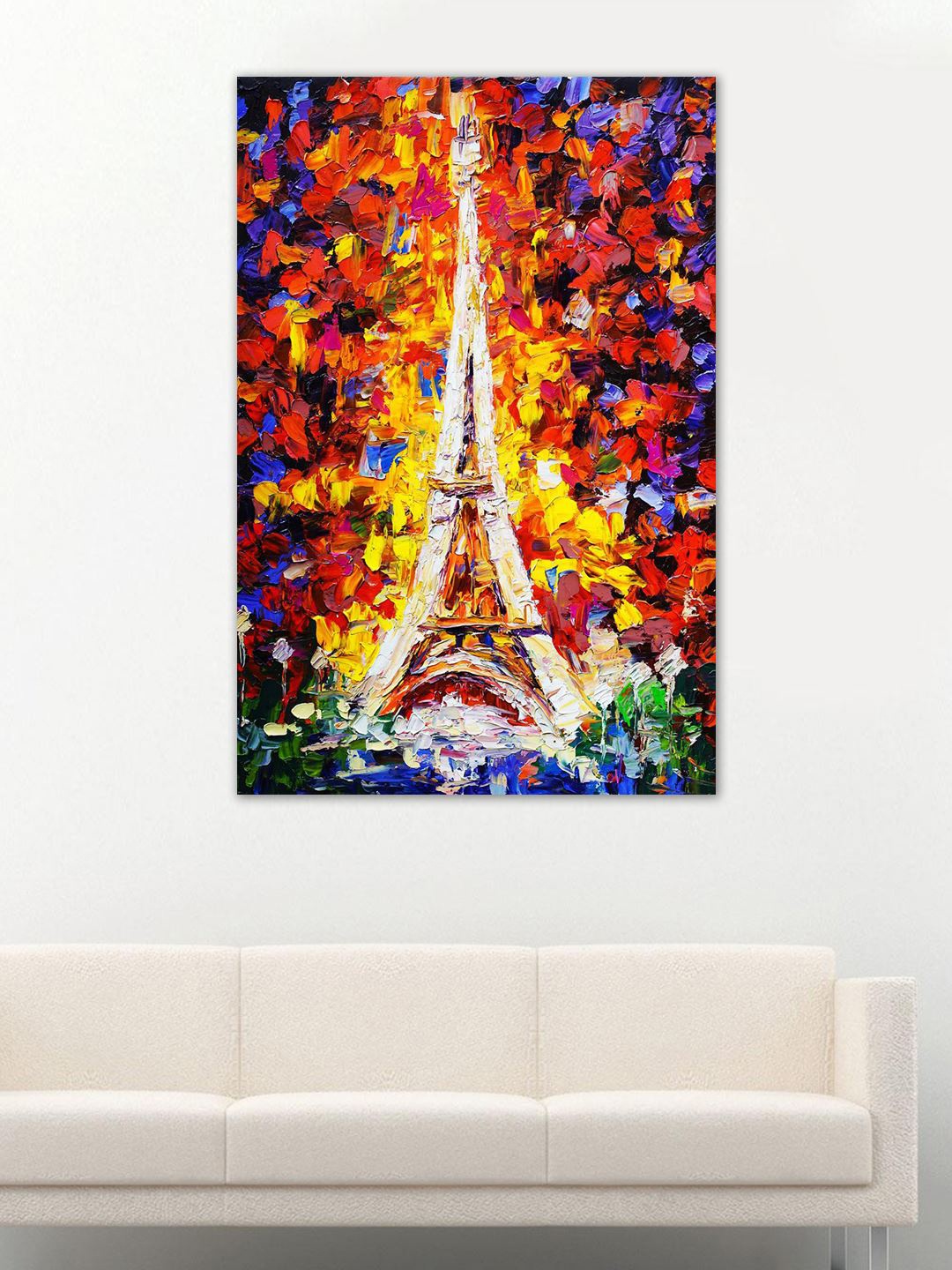 

999Store Multicoloured Eiffel Tower Wall Art, Multi
